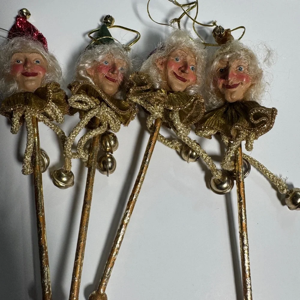 Possible Mark Roberts Vintage Elf‎ Stick Ornaments – Set of 4 – Ornaments